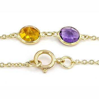 Multi-Gem 14k Yellow Gold 18" Necklace 18.53ctw