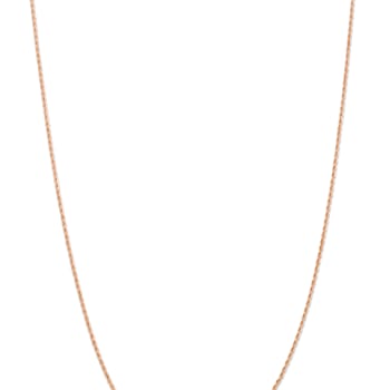 14k Rose Gold 1.5mm Solid Diamond-Cut Rope 14 Inch Chain