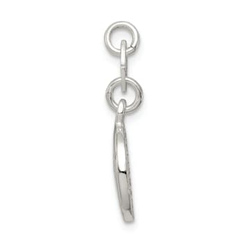 Sterling Silver Round Paw Print Pendant