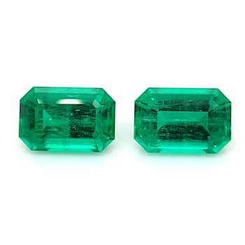 Emerald 8.0x5.4mm Emerald Cut Matched Pair 2.64ctw