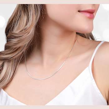 Snake Chain Necklace 20 Inch In Sterling Silver