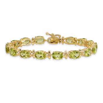 14k Yellow Gold Peridot Bracelet