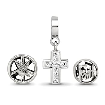 Sterling Silver Reflections Religious Boxed Bead Set