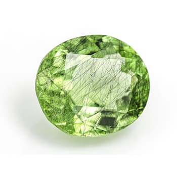 Peridot with Ludwigite 11.4x9.7mm Oval 5.02ct