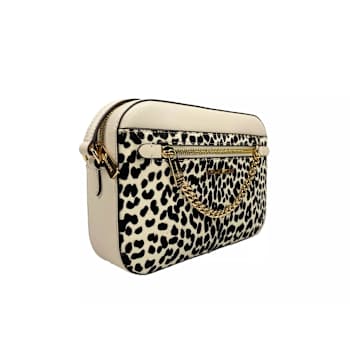 Michael Kors Jet Set East West Zip Chain Crossbody Handbag in Cream Multi