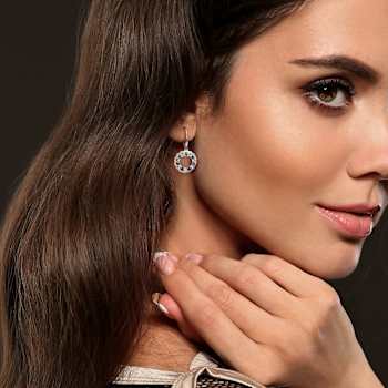 2ctw Sky Blue, London Blue and White Topaz Open Circle Drop Earrings in
Sterling Silver