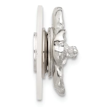 Pewter Cherry Blossom Magnetic Scarf Pin Brooch