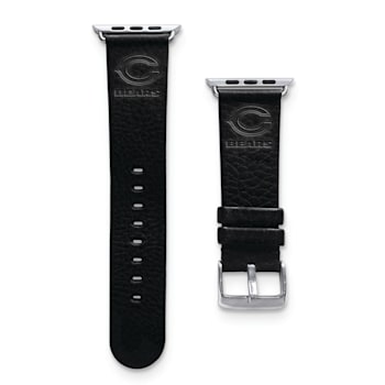 Gametime Chicago Bears Leather Band fits Apple Watch (42/44mm M/L
Black). Watch not included.