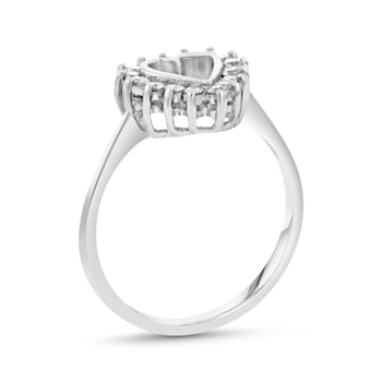0.30ctw Diamond Heart Shaped Ring in 14k White Gold