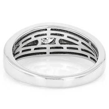 Timeless Lab-Grown Diamond Men's Solitaire Ring In Sterling Silver