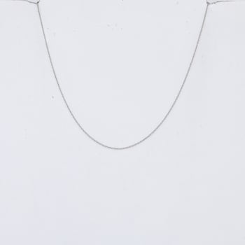 Platinum 950 Over Sterling Silver Thin 16 Inch with 2 Inch Extension
Cable Chain Necklace