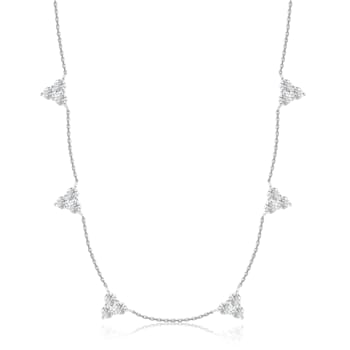Moissanite Sterling Silver Necklace