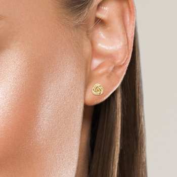 14k Gold Love Knot Stud Earrings
