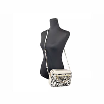 Michael Kors Jet Set East West Zip Chain Crossbody Handbag in Cream Multi