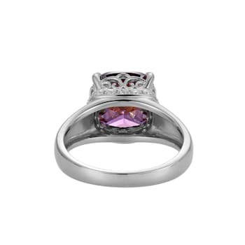 Purple And White Cubic Zirconia Platinum Over Silver February Birthstone
Ring 5.81ctw
