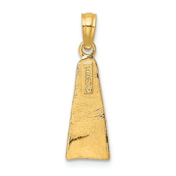 14k Yellow Gold Scuba Flipper Charm