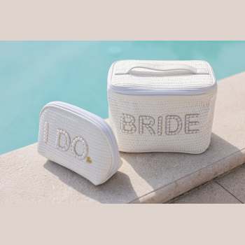 Shiraleah Bride Cosmetic Case, White