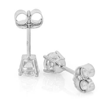 Lab-Grown Diamond Solitaire Stud Earrings 0.50ctw In 10K White Gold