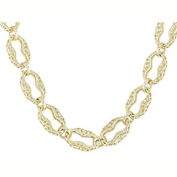 Turkish Mariner Chain Necklace In 18K Gold Over Sterling Silver 8mm 18 Inch