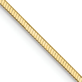 14K Yellow Gold 1mm Octagonal Snake Chain Necklace