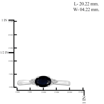 Black Sapphire Rhodium Over Sterling Silver Ring 0.63ctw