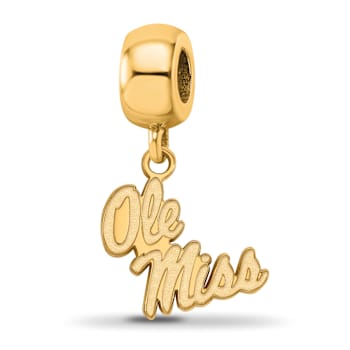 14K Yellow Gold Over Sterling Silver LogoArt University of Mississippi
Small Dangle Bead