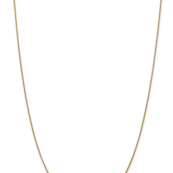 14k Yellow Gold 1mm Solid Round Open Link Cable 14 Inch Chain