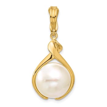 14K Yellow Gold Freshwater Cultured Pearl Pendant