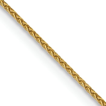 14k Yellow Gold 0.85mm Solid Diamond-Cut Spiga 24 Inch Chain