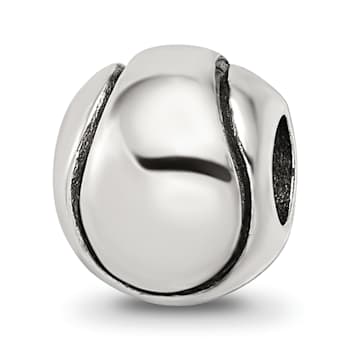 Sterling Silver Tennis Ball Bead