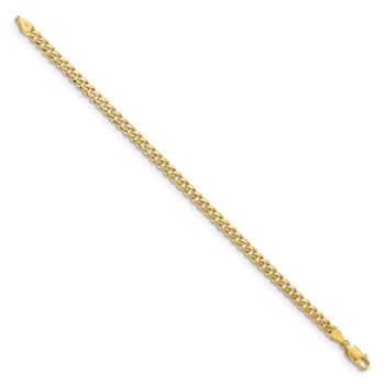 14k Yellow Gold 4.25mm Solid Miami Cuban Link Bracelet