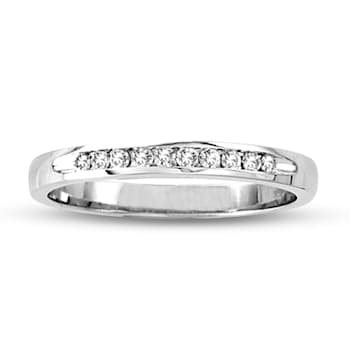 0.10ctw Diamond Channel Set Wedding Band in 14k White Gold