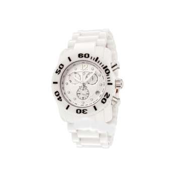 Swiss Legend Women's Commander White Ceramic Band Watch