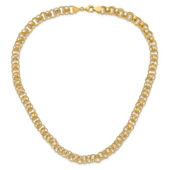 14K Yellow Gold Polished Fancy Link Necklace