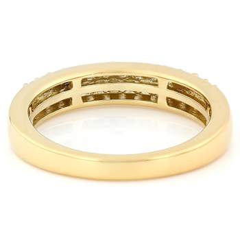 Lab-Grown Diamond Band Ring In 14K Gold Over Sterling Silver 0.40ctw