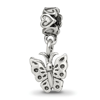 Sterling Silver Butterfly Dangle Bead