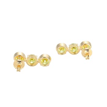 Green Cubic Zirconia 18k Yellow Gold Over Silver November Birthstone
Earrings 7.76ctw