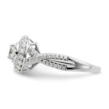 Rhodium Over 14K White Gold Eternal Promise Lab Grown Diamond Halo
Complete Ring 1.008ctw