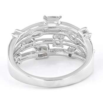 Multi-Row CZ Ring 2.21ctw In Sterling Silver