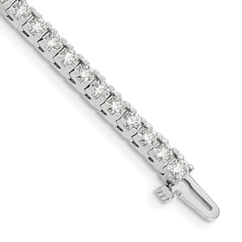 14K White Gold Lab Grown Diamond VS/SI GH, Tennis Bracelet