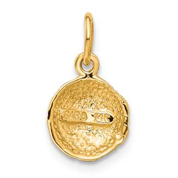 14k Yellow Gold Textured Soccer Ball Charm