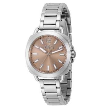 Invicta Wildflower 32mm Light Pink Dial Stainless Steel Bracelet Quartz Watch