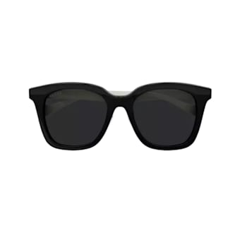 Gucci Black and White Frame / Gray Lens Sunglasses