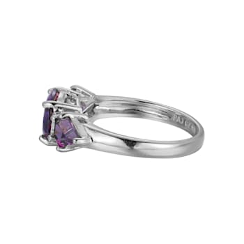 Purple Cubic Zirconia Platinum Over Sterling Silver February Birthstone
Ring 5.55ctw