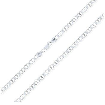925 Sterling Silver 1.5mm Flat Marina Chain Necklace - 18"