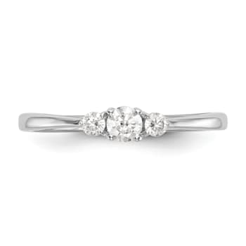 Rhodium Over 14K White Gold First Promise Diamond Promise/Engagement
Ring 0.25ctw