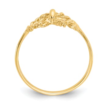 14K Yellow Gold Polished Bow Ring