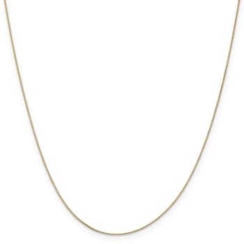 14k Yellow Gold 0.5mm Solid Box 14 Inch Chain