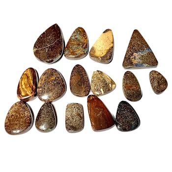 Australian Boulder Opal Free-Form Cabochon Set of 15 214ctw