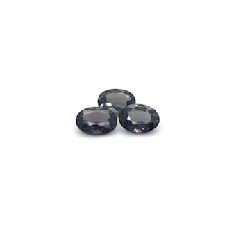 Grey Spinel 8x6mm Oval Set of 3 3.50ctw